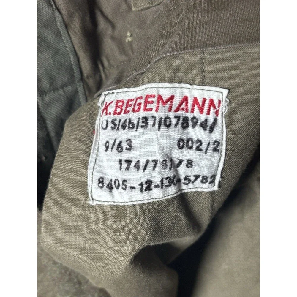 Vintage 60s German Military Bottoms Pants K. Begemann 8405-12-130-5782 Size 32